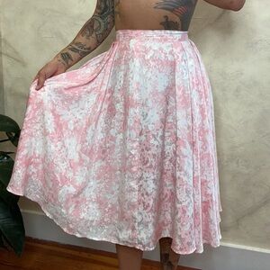 Elegant Pink Floral Women's Skirt